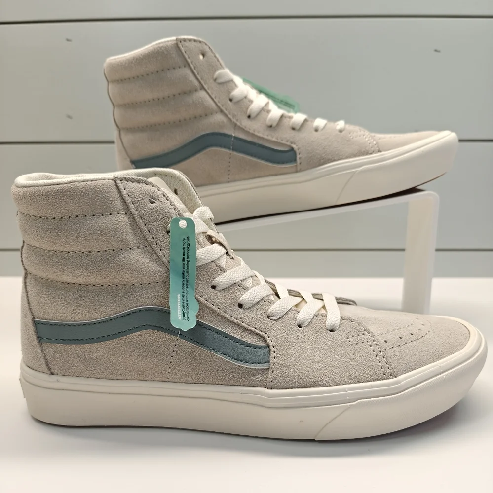 Vans SK8-Hi ComfyCush Growing Everyday Suede Lightweight Comfy Oatmeal sneakers - Picture 2 of 8